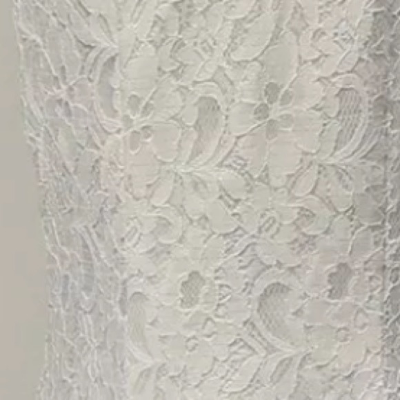 WHITE WEDDING DRESS WITH LACE - Picture 8 of 8